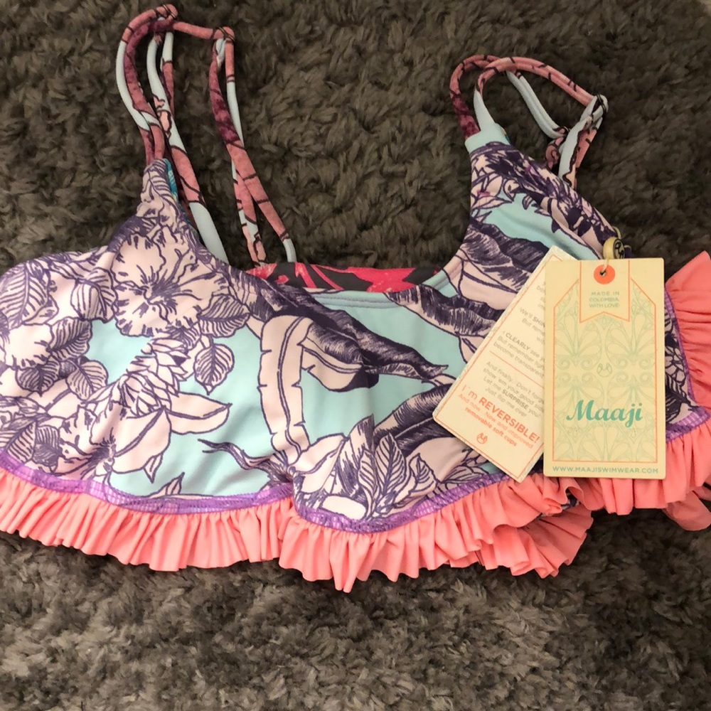 maaji girls reversible bikini top
